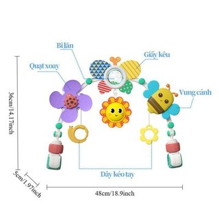 Bé Treo Đồ Chơi Xe Đẩy Cũi Ghế Ô Tô Chuông ABS PP TPE Đồ Chơi Phát Triển Cảm Giác 0 Tháng