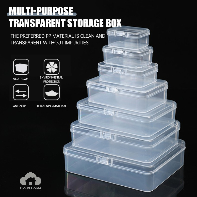 🌤️COD🌤️Hộp nhựa trong suốt 9.5 x 6.5 x 2.5cm, hộp mini đựng kim, đựng trang sức