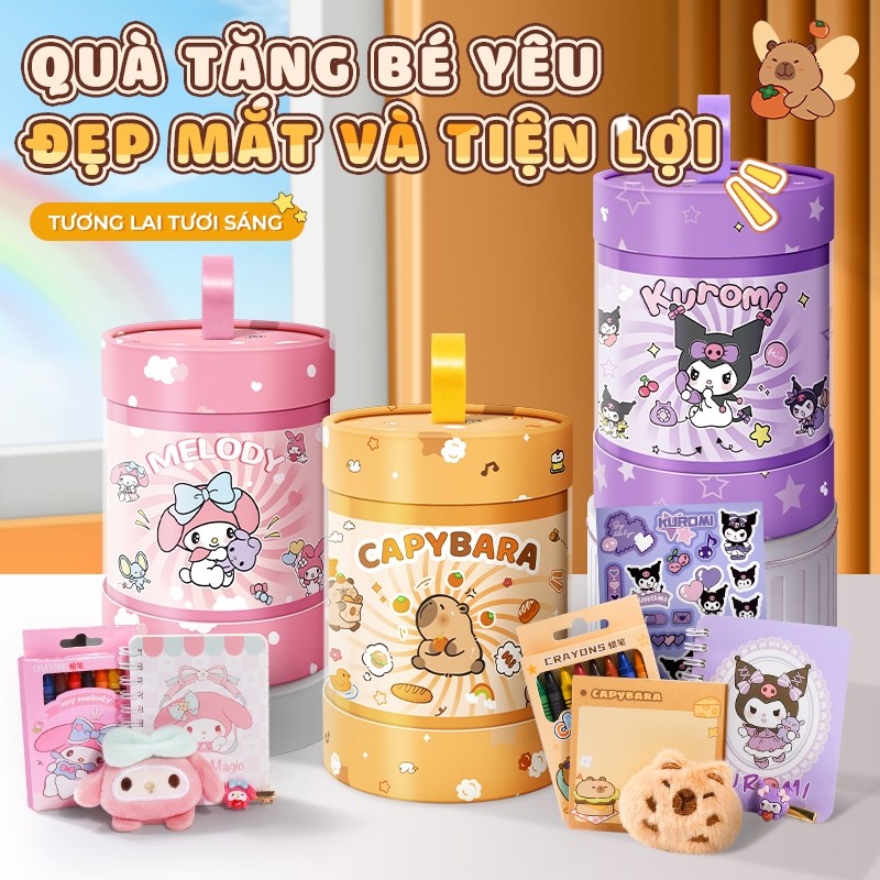 Set Quà Tặng Đồ Dùng Học Tập Capybara – Văn Phòng Phẩm Dễ Thương Tặng Quà Sinh Nhật, 1/6, Quà Tốt Nghiệp Cho Bé