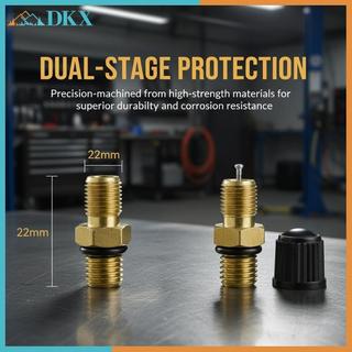 DKX M8x1 Thân van lốp bằng đồng thau cho ô tô Xe đạp Xe máy Van khí có độ chính xác cao có nắp lốp Phụ kiện lạm phát không khí.