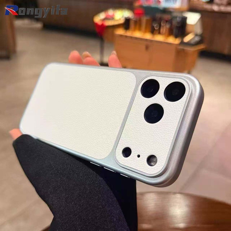 Vỏ Da PU Đơn Giản Cho Redmi K90 Pro Max K80 K70 K70E K60 K60E K50 Ultra K50i K40 K40S Turbo 5 Max 4 Pro 5G 4G Vỏ Điện Thoại Mềm Màu Trắng Chống Sốc Dễ Thương