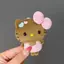 PS1 Sanrio Hello Kitty Plushie Dễ Thương Lông Thú Đen Sang Trọng Túi Búp Bê Charm SP1