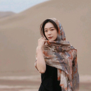 Khăn Choàng Nữ Mùa Hè Mỏng, Phong Cách Dân Tộc từ Lanh Cotton, Thích Hợp Đi Biển và Chống Nắng