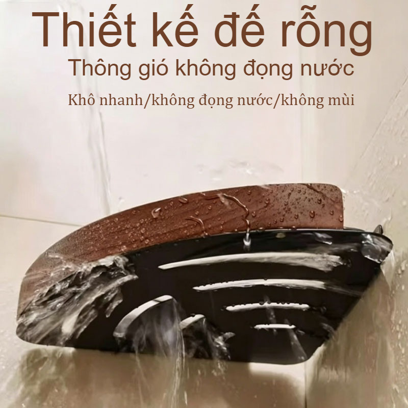 Kệ Góc để đồ Nhà Tắm, Chất Liệu Gỗ óc Chó, Chống Thấm Nước, Chống Gỉ, Khả Năng Chịu Lực Cao