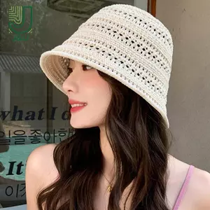 Mũ Rơm Hàn Quốc Dệt Tay Cho Nữ, Thoáng Khí và Phong Cách, Perfect cho Đi Biển Mùa Hè