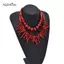 AqToCna 2 Chiếc Vintage Phóng Đại San Hô Đỏ Nelace Dành Cho Nữ Thời Trang Bé Gái Phong Cách Boho Tuyên Bố Retro Nelaces Mỹ Trang Sức Quà Tặng AqToCna