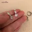 AqToCna 1 Đôi Bông Tai Zircon Tròn Đơn Giản Cho Nữ Cô Gái Đa Năng Ánh Sáng Cổ Điển Sang Trọng Bông Tai Trang Sức Phụ Kiện Quà Tặng AqToCna