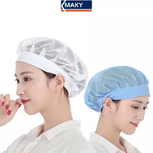 MAKY Unisex Co Giãn Lưới Mũ Cafe Thanh Nhà Bếp Nhà Hàng Khách sạn Làm Bánh Bồi Bàn Đầu Bếp Mặc Mũ Nam Nữ Thoáng Khí Xưởng Mũ VN