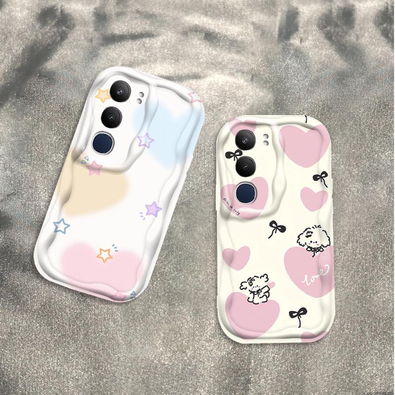 Thích hợp cho điện thoại thông minh VIVO Y19S Pro Y29 3D TPU mềm nơ tình yêu Vỏ điện thoại chống sốc