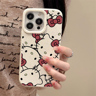 Ốp Lưng IPhone 16 13 11 15 12 14ProMax 7 8Plus XR X XS Max Kitty Bowknot Thân Thiện Với Môi Trường Có Thể Phân Hủy