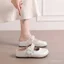 Giày Nữ Bên Trong Tăng Chiều Cao Birkenstock Nửa Dép Preppy Phong Cách Mary Jane Dạ Hội Giày Lười