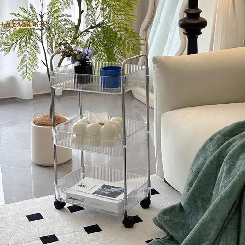 TRTR Xe đẩy trong suốt Xe sắp xếp Ra Phòng tắm Tổ chức Ra Di chuyển Kệ sắp xếp có bánh xe VN
