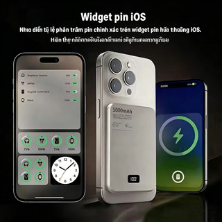 [JLK] Sạc dự phòng từ tính siêu mỏng 5000mAh Pin di động không dây PD20W Sạc nhanh powerbank cho iPhone Samsung Xiaomi