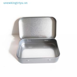 Unewtyu Mini Kim Loại Thiếc Trượt Bảo Quản Trang Sức Cưới Đựng Thuốc Mỹ Phẩm Di Động