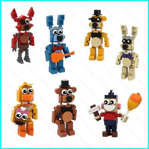 HK1 FNAF Khối Xây Dựng Quà Tặng Cho Trẻ Em Freddy Bonnie Chica Foxy Búp Bê Mô Hình Đồ Chơi Cho Trẻ Em Bộ Sưu Tập KH1