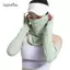 AqToCna 1 Khăn Mặt Chống Tia UV Khăn Mặt Mùa Hè Màu Trơn Cho Nữ Golf Ice Silk Mặt nạ Che Mặt Ne Bọc Bao AqToCna