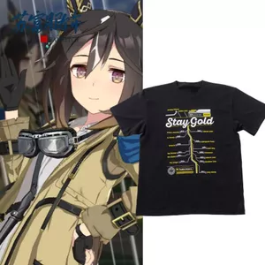 Ngựa Đua Nữ Vàng Hành Trình netkeiba Hàng Hóa Cùng Phong Cách Áo Thun Anime Trò Chơi Nam Nữ Top Nguyên Chất Cotton Áo Thun