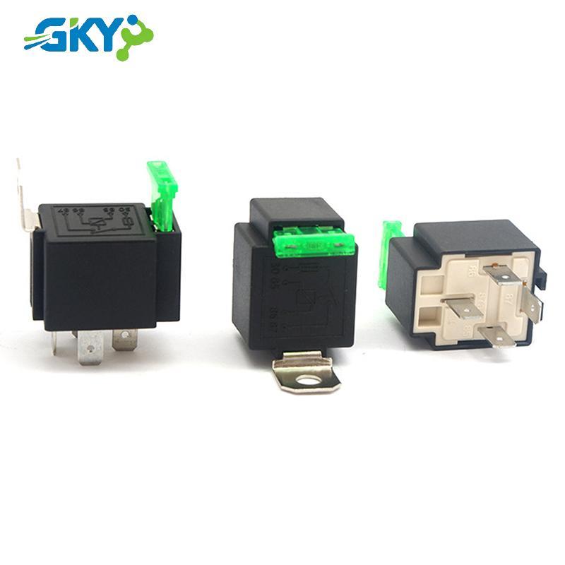 GKY 1PC 12V DC 4 Pin Ô Tô Ô Tô Hợp Nhất Rơ Le 30A Thường Mở Relais 30A Cầu Chì Với 4pin / 5Pin Barest GKY