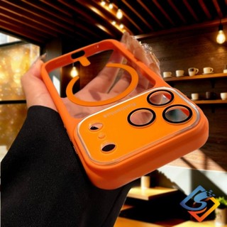 Bảo hiểm toàn bộ Camera Vỏ điện thoại trong suốt từ tính cho iPhone 17 Pro Max 13 14 15 16 Pro Max Khung mềm Vỏ cứng Vỏ bảo vệ chống sốc trong suốt