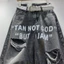 Châu Âu Mỹ Phong Cách Quần Denim Mùa Hè 2026 Phong Cách Mới In Chữ Rách Quần Jean Xù Đẹp Trai Crop Quần Rời