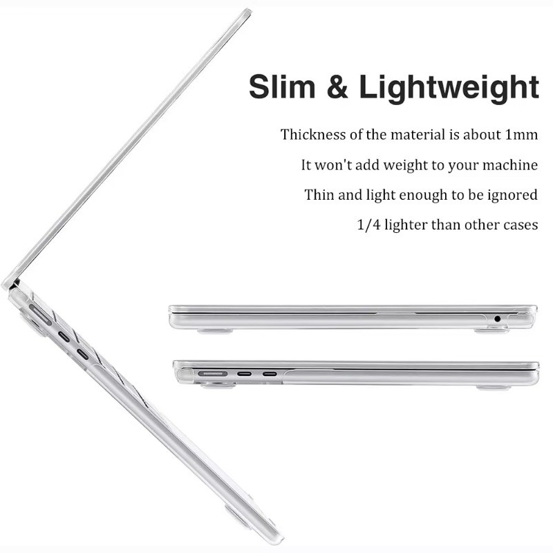 Vỏ bảo vệ trong suốt pha lê cho Apple MacBook Neo Vỏ cứng máy tính xách tay siêu mỏng cho 2026 MacBook Neo 13 inch Vỏ cứng màu trong suốt