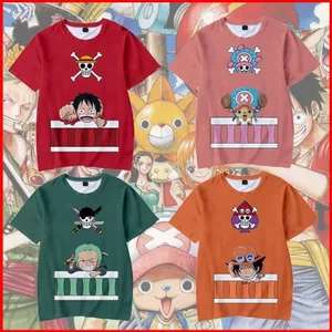 YB1 One Piece Áo Thun Trẻ Em Anime 3D In Hình Ngắn Tay Áo Trẻ Em Áo Thun Zoro Luffy Chopper Bé Trai Bé Gái F