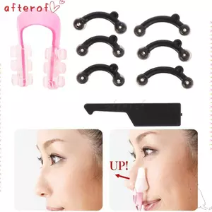 AFTEROF 6 Cái / bộ Kẹp Định Hình Nâng Mũi, Kẹp Kẹp Nữ Bé Gái Kẹp Mũi Corrector, Thiết Thực Thẳng Mũi Làm Đẹp Dụng Cụ Massage