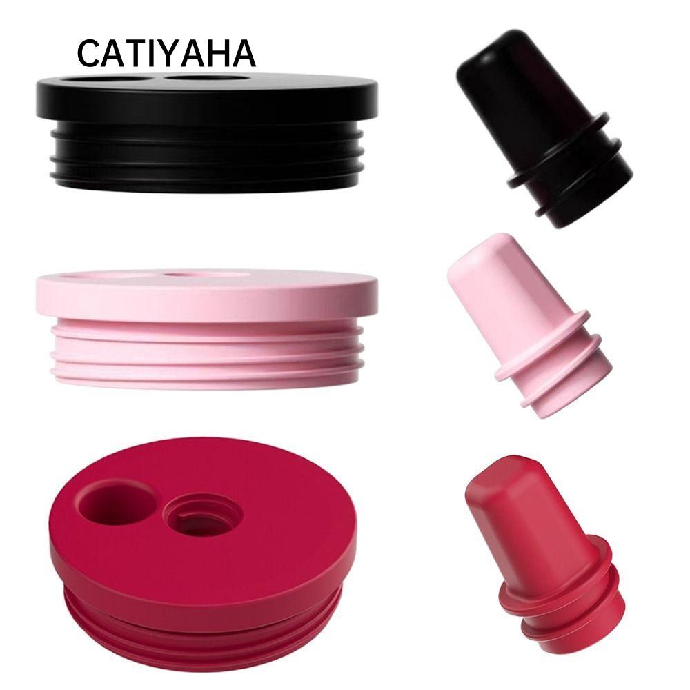 Nắp cốc bảo quản nhiệt CATIYAHA, Thay thế nắp cốc màu hồng đen bằng silicon, Phụ kiện cốc ống hút áp dụng thời trang