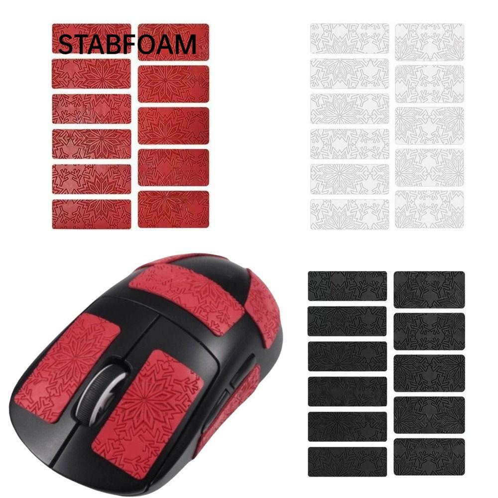Nhãn dán chuột đa năng STABFOAM, Nhãn dán chuột chống trượt họa tiết da chống mồ hôi, Phụ kiện DIY Chống mài mòn Thiết kế không cắt DIY Mouse Grip Tape Chuột văn phòng chơi game