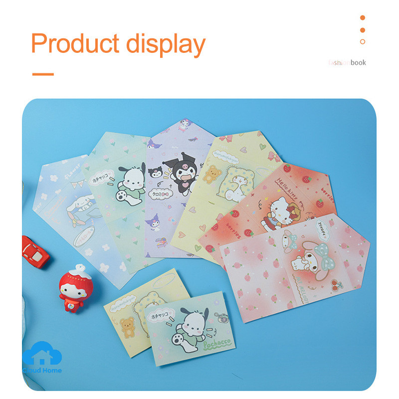 Thiệp chúc mừng gấp ba Sanrio Series, thiệp chúc phúc hoạt hình dễ thương, thiệp chúc mừng sinh nhật.