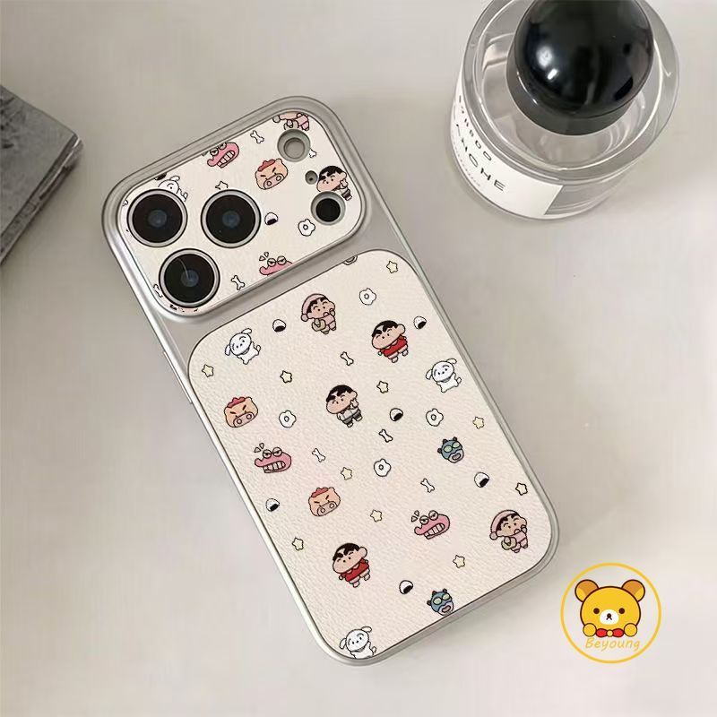 Ốp Điện Thoại Hoạt Hình Crayon Shin-chan Cho Realme N65 N63 N61 N55 N53 Note 80 70 70T 60 60X 50 Q5 Q5i Q3 Q3i Q2 5G 4G Vỏ Mềm Da PU Trắng Dễ Thương