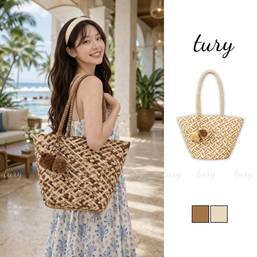 Túi Cói Nữ - Tury - Túi Cói Form Mềm Dễ Xinh Kẹp Nách - TC034