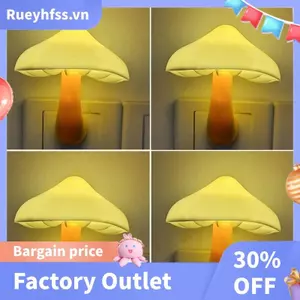 4 Gói Cắm Đèn Ngủ, Đèn Ngủ LED Nấm Cho Trẻ Em, Người Lớn, Phòng Ngủ, Phòng Tắm, Hành Lang