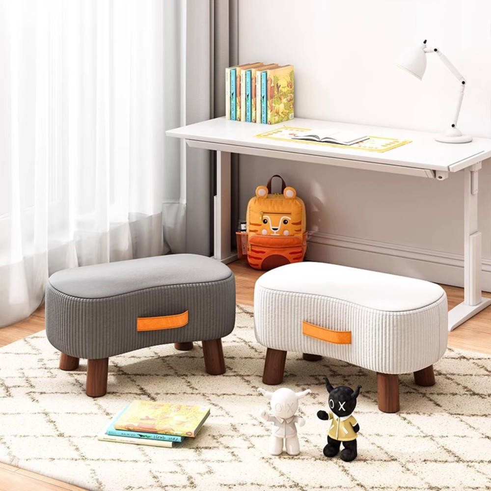 Ghế Đôn Mini Kê Chân Sofa Bọc Vải Cao Cấp, Ghế Decor Phòng Ngủ Phòng Khách Hiện Đại