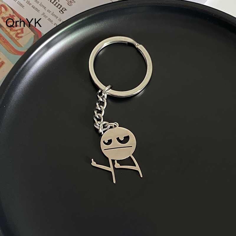 Thời Trang Nhà Máy Vui Nhộn Stiman Cặp Đôi Móc Khóa Ins Dễ Thương Cá Tính Ngộ nghĩnh Học Sinh Túi Mặt Dây Chuyền Bạn Gái Quà Tặng Sinh Nhật QrhYK