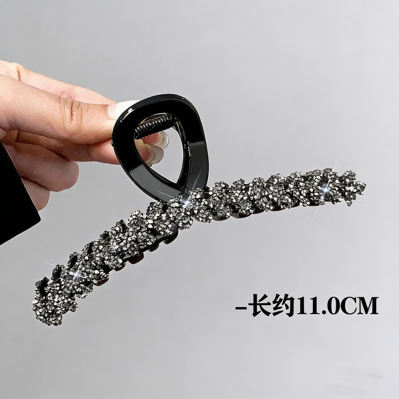 Đen Lớn Vuốt Tóc Kẹp Voluminous Cá Mập Kẹp Hợp Thời Trang Lớn Phụ Kiện Tóc Cho Nữ