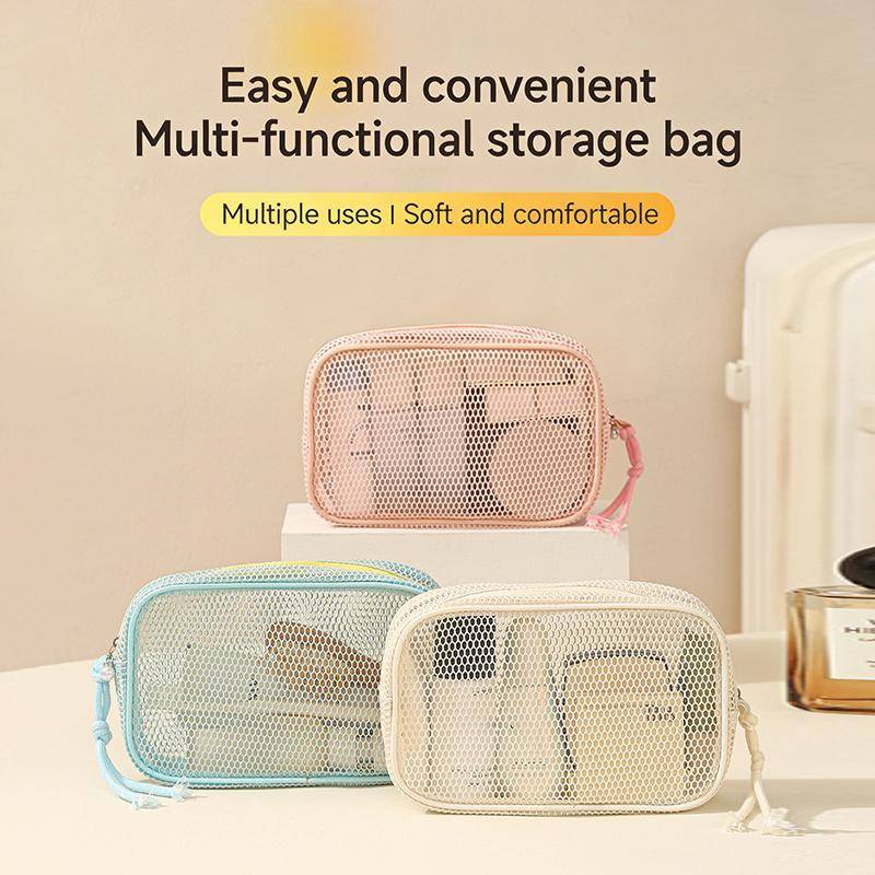Túi đựng đồ trang điểm du lịch bằng lưới Springevenstar dành cho nữ Túi đựng mỹ phẩm bền bỉ Túi đựng đồ vệ sinh di động Lý tưởng để sử dụng văn phòng Springevenstar