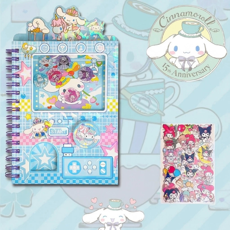 Sổ tay dán sticker,A6,vui nhộn khi lắc,Thiết Kế Đáng Yêu,sổ tay dễ thương giúp giảm căng thẳng