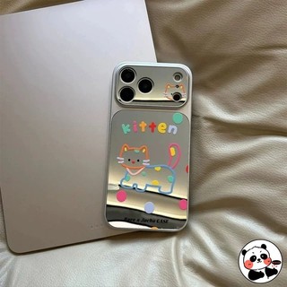 Ốp Điện Thoại Gương Mèo Dễ Thương Ins Style Cho OPPO Find X9 X9S X8 X8S X7 Ultra X6 X5 Pro F31 F29 F27 F21 F21S Pro Plus 5G 4G Vỏ Sang Trọng Hoạt Hình Kitty Bạc Trang Điểm Vỏ Mềm