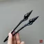 WHX-Hairpin {Những lời tốt lành} Phụ kiện tóc conch Ebony chính hãng được chạm khắc bằng tay Tấm kẹp tóc Quà tặng