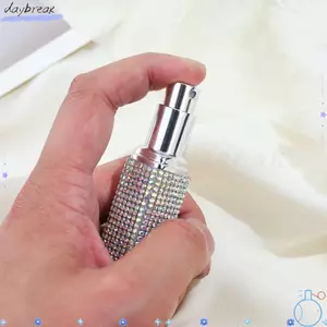 Móc khóa chai xịt DAYBREAK, Móc khóa nước hoa chống rò rỉ rỗng, Chai nước hoa lấp lánh có thể đổ lại