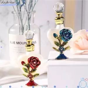 Chai tinh dầu DAYBREAK, Chai nhỏ giọt đế kim loại 5 / 10ML, Chai nước hoa hồng Ả Rập hình trái tim tinh tế Phụ kiện trang trí nội thất