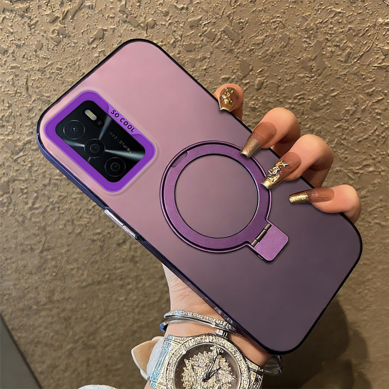 Ốp Lưng PBZZ Cho OPPO Reno 6 5Z 6Z 5g a16 a16s A94 a54s a56 a55 5G Vỏ Điện Thoại Vỏ Cứng Chống Sốc Thiết Kế Mới Thẩm Mỹ Có Giá Đỡ Màu Đen CYFXZJ02