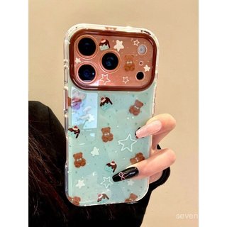 Ốp Điện Thoại Thích Hợp Cho iPhone XS XR 11 12 13 14 15 16 17 Pro max Plus Air Green Splash Ink Bear Vỏ Bảo Vệ Chống Sốc Bao Gồm Tất Cả VNEQ