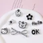 Set Charm Hello Kitty Bạc Đen 🖤🎀 Mix Nơ Kim Loại Flower & Donut Cute Style Hàn Quốc Sang Chảnh Gắn Dép Cực Xinh