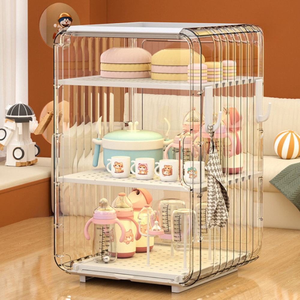 Tủ Đựng Bình Sữa Trong Suốt HomeMate Chống Bụi – Kệ Đựng Ly Cốc, Mỹ Phẩm, Tủ Trưng Bày Mô Hình Đa Năng