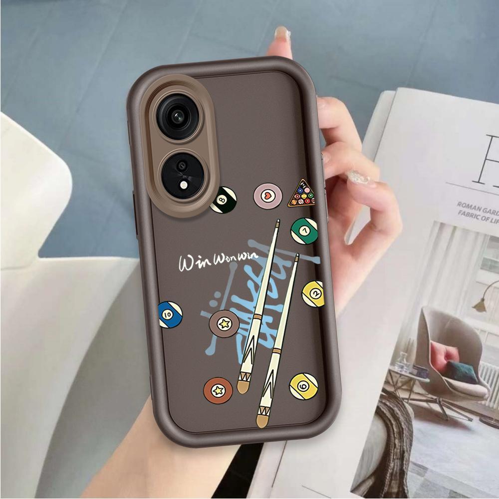 Ốp Lưng Cho OPPO A17 A17K A18 A38 A58 A60 4G Phim Hoạt Hình Silicon Mềm Đáng Yêu Ốp lưng TPU Xúc Viền Bi-a Mắt Thiên Thần Chống Sốc Ốp Lưng