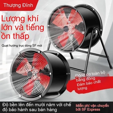 Quạt hướng trục SF 220V, quạt ống dẫn thẳng đứng công suất cao, quạt hút công nghiệp cho khả năng thông gió mạnh mẽ.