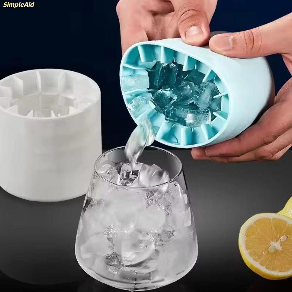 [Vận chuyển nhanh] Xô đá SIMPLEAID, Khuôn làm đá viên silicon hình trụ, Khay làm đá có thể tái sử dụng đông lạnh nhanh sáng tạo Mùa hè DIY Máy làm đá đóng băng tủ lạnh