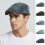 FUJIOU Mũ Newsboy Denim đã giặt, Mũ nồi họa sĩ phong cách Cotton, Mũ chuyển tiếp có thể điều chỉnh thông thường Mũ lưỡi trai màu trơn dành cho nữ